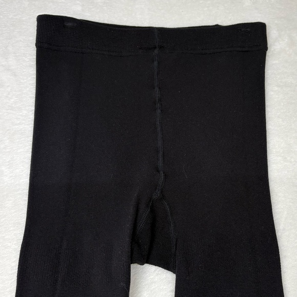 H and M Black Fleece Lined Footless Tights Opaque Warm Winter Thermal Leggings S - Picture 4 of 10